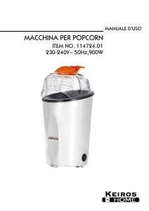 Manuale Keiros Home 114724.01 Macchina per popcorn