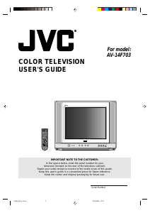 Handleiding JVC AV-14F703 Televisie