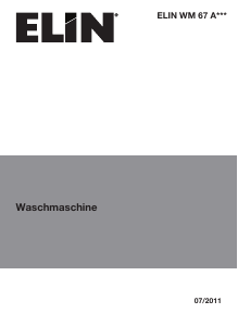 Bedienungsanleitung ELIN WM67 Waschmaschine