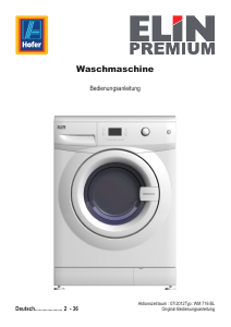 Bedienungsanleitung ELIN WM716BL Waschmaschine