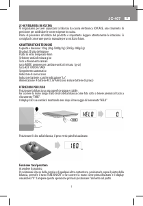 Manuale Joycare JC-407 Bilancia da cucina