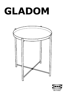Manual de uso IKEA GLADOM Mesa de centro