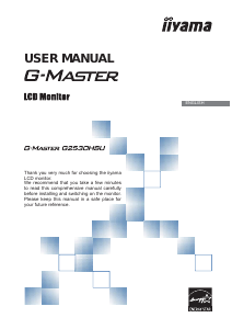 Handleiding iiyama G-Master G2530HSU LCD monitor