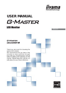 Manual iiyama G-Master GE2288HS LCD Monitor