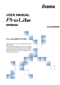 Handleiding iiyama ProLite B2875UHSU LCD monitor