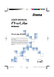 Handleiding iiyama ProLite E433 LCD monitor