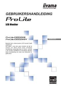 Handleiding iiyama ProLite E2002WS LCD monitor