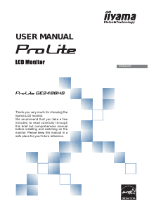 Manual iiyama ProLite GE2488HS LCD Monitor