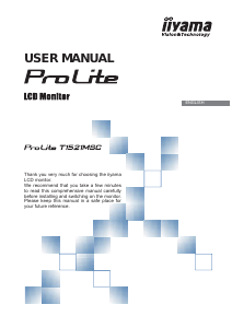 Handleiding iiyama ProLite T1521MSC LCD monitor