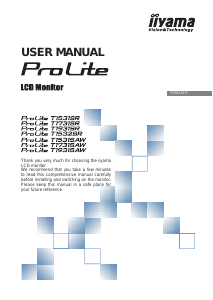 Manual iiyama ProLite T1531SAW LCD Monitor