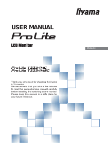 Handleiding iiyama ProLite T2234MC LCD monitor