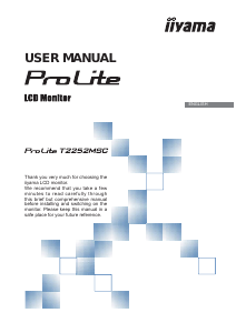 Manual iiyama ProLite T2252MSC LCD Monitor