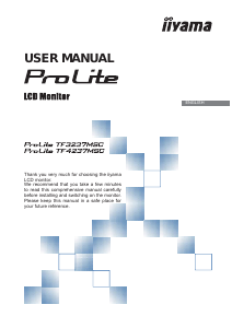Manual iiyama ProLite TF3237MSC LCD Monitor