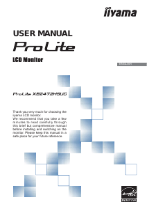 Manual iiyama ProLite XB2472HSUC LCD Monitor
