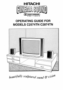 Manual Hitachi C2574TN Television