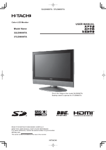 Manual Hitachi 32LD8800TA LCD Television