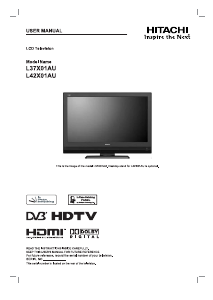 Manual Hitachi L37X01AU LCD Television