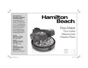 Manual de uso Hamilton Beach 31700 Horno para pizza