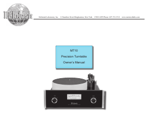 Manual McIntosh MT10 Turntable