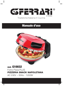 Manual G3 Ferrari G10032 Pizzeria Snack Napoletana Pizza Maker