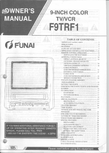 Manual Funai F9TRF1 Television