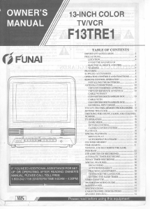 Manual Funai F13TRE1 Television