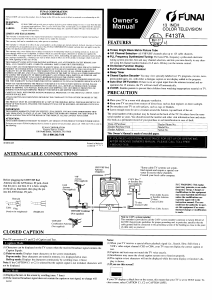 Manual Funai F413TA Television