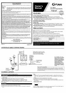 Manual Funai F4819T Television