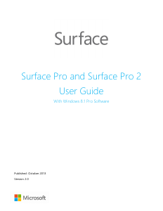 Handleiding Microsoft Surface Pro 2 Tablet