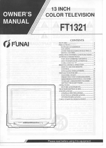 Handleiding Funai FT1321 Televisie