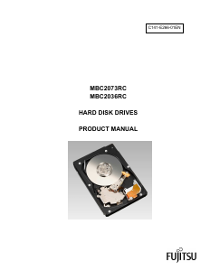 Manual Fujitsu MBC2036RC Hard Disk Drive