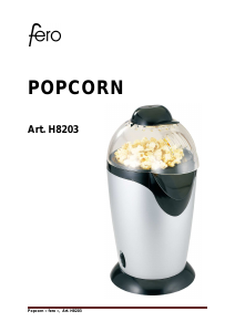 Manuale Fero H8203 Macchina per popcorn