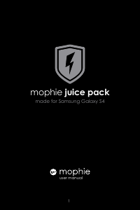 사용 설명서 mophie juice pack for Galaxy S4 휴대용 충전기