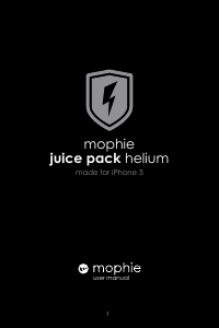 Manual mophie juice pack helium for iPhone 5(s) Carregador portátil