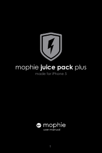 Kullanım kılavuzu mophie juice pack plus for iPhone 5(s) Portatif şarj cihazı