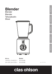 Bruksanvisning Clas Ohlson YD-2318S Hurtigmikser