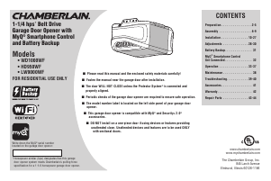 Manual Chamberlain HD950WF Garage Door Opener