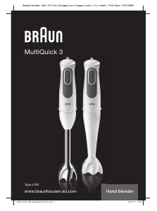 Manuál Braun MQ 3020 Pesto Multiquick 3 Ruční mixér