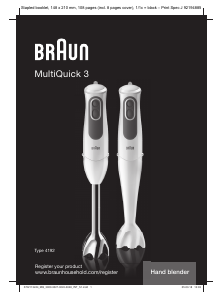 Посібник Braun MQ 3038 Spice+ Multiquick 3 Ручний блендер