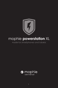 Manual mophie powerstation XL Carregador portátil