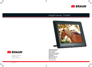 Bedienungsanleitung Braun DigiFrame 7040 Digitaler bilderrahmen