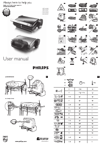 Bedienungsanleitung Philips HD4467 Kontaktgrill