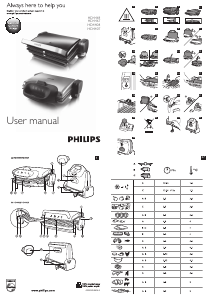 Manual Philips HD4469 Contact Grill