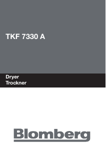 Handleiding Blomberg TKF 7330 A Wasdroger