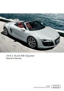 Manual Audi R8 Spyder (2011)