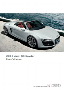 Manual Audi R8 Spyder (2012)
