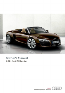 Handleiding Audi R8 Spyder (2014)