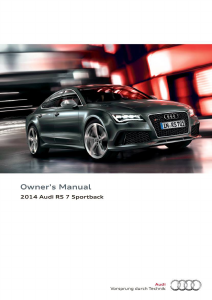 Manual Audi RS7 Sportback (2014)