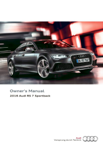 Manual Audi RS7 Sportback (2016)