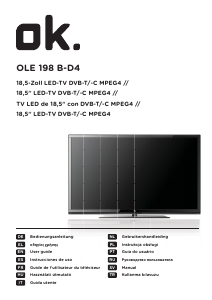 Mode d’emploi OK OLE 198 B-D4 Téléviseur LED